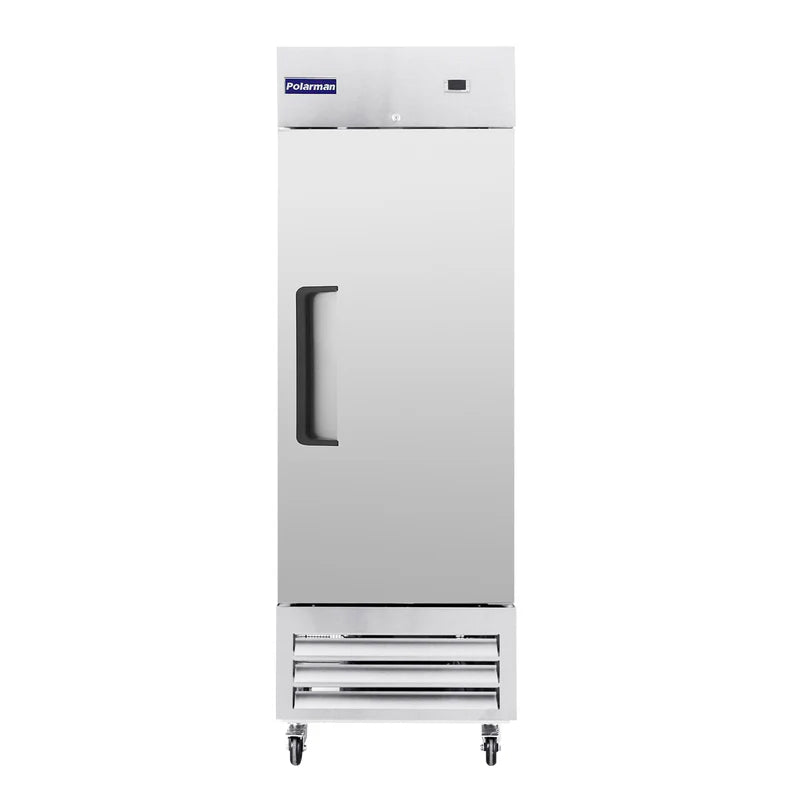 Polarman PLM-19RS 26 3/16″ Reach-In Refrigerator with Single Solid Door, Bottom Mount, Stainless Steel, 19 cu. ft.
