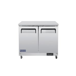 Polarman PLM-UC-36S 36 7/16″ Undercounter Refrigerator, 7.7 cu. ft, Stainless Steel, 2 Solid Doors