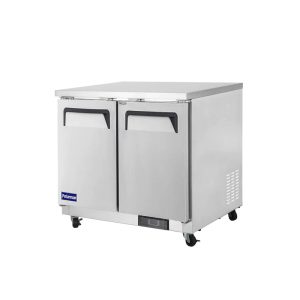 Polarman PLM-UC-36S 36 7/16″ Undercounter Refrigerator, 7.7 cu. ft, Stainless Steel, 2 Solid Doors