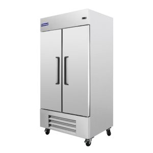 Polarman PLM-35FS 39 1/2″ Reach-In Freezer with Double Solid Doors, Bottom Mount, Stainless Steel, 35 cu. ft.