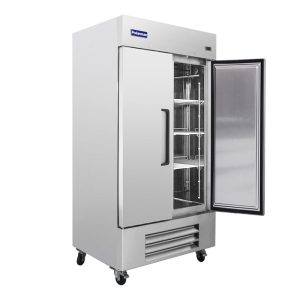 Polarman PLM-35RS 39 1/2″ Reach-In Refrigerator with Double Solid Doors, Bottom Mount, Stainless Steel, 35 cu. ft.