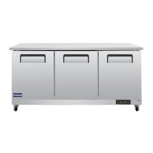 Polarman PLM-UC-72FS 71 3/4″ Undercounter Freezer, 18 cu. ft, Stainless Steel, 3 Solid Doors