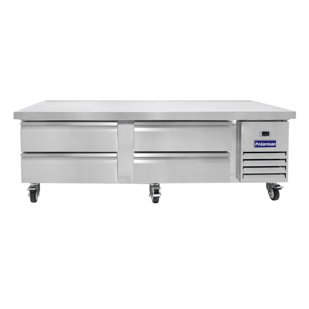 Polarman PLM-CBR72 74″ Refrigerated Chef Base, 4 Drawers, 10.8 cu ft, Stainless Steel