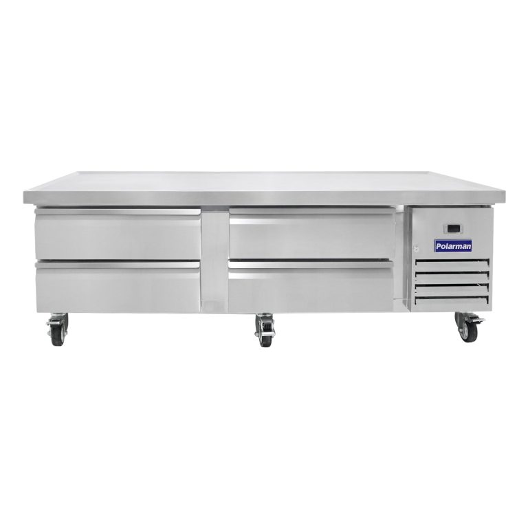 Polarman PLM-CBR72 Base refrigerada para chef de 74", 4 cajones, 10.8 pies cúbicos, acero inoxidable