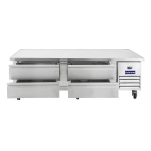 Polarman PLM-CBR72 74″ Refrigerated Chef Base, 4 Drawers, 10.8 cu ft, Stainless Steel