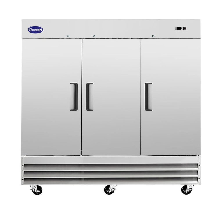 Chumart CMT-81F 80 7/8″ Reach-In Freezer with Triple Solid Doors, Bottom Mount, Stainless Steel, 72 cu.ft