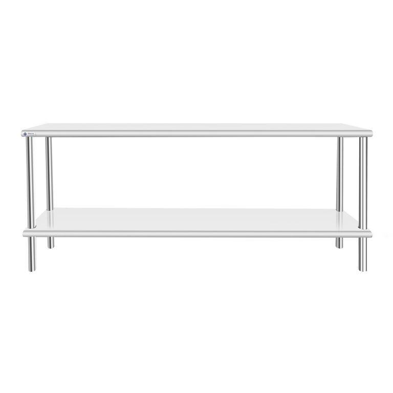 ChefAsst 12″ x 72″ CA-OS1272-418 18-Gauge 430 Stainless Steel Double Deck Overshelf