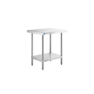 ChefAsst 24″ x 30″ CA-WTS-2430-316 16-Gauge 304 Stainless Steel Commercial Work Table with 201 Stainless Steel Legs and Undershelf