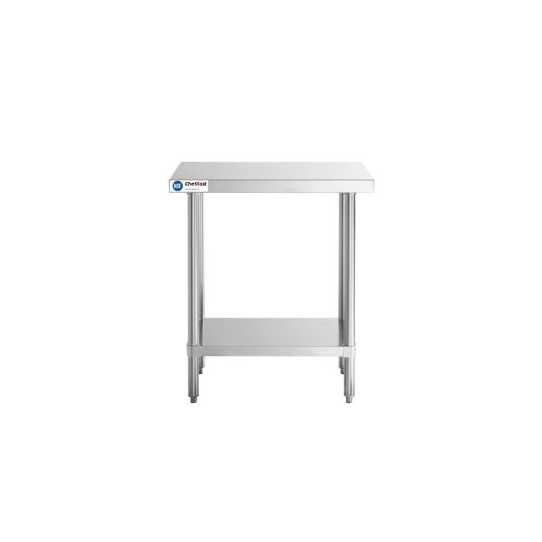 ChefAsst 24" x 30" CA-WTSS-2430-316 16-Guaje 304 Acero Inoxidable Comercial Mesa de Trabajo con Patas de Acero Inoxidable 304 y Undershelf