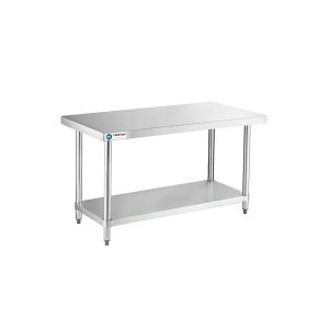 ChefAsst 24″ x 48″ CA-WTS-2448-316 16-Gauge 304 Stainless Steel Commercial Work Table with 201 Stainless Steel Legs and Undershelf