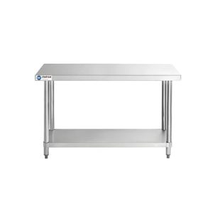 ChefAsst 24″ x 48″ CA-WTSS-2448-418 18-Gauge 430 Stainless Steel Commercial Work Table with 430 Stainless Steel Legs and Undershelf