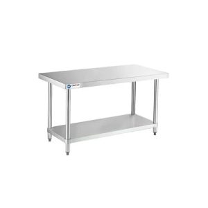 ChefAsst 24″ x 48″ CA-WTSS-2448-418 18-Gauge 430 Stainless Steel Commercial Work Table with 430 Stainless Steel Legs and Undershelf