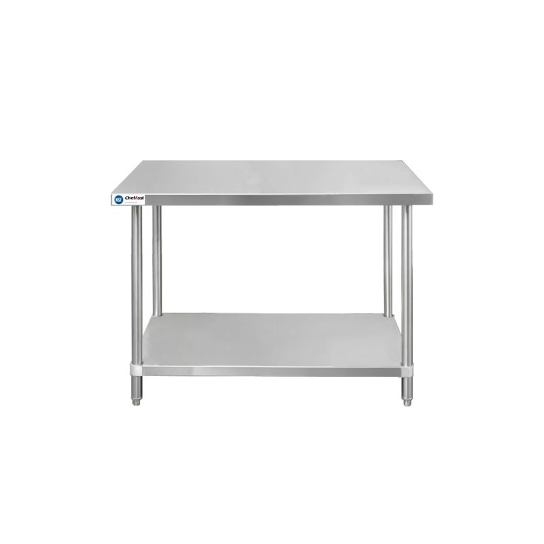 ChefAsst 30" x 48" CA-WTSS-3048-316 16-Guaje Acero Inoxidable Tipo 304 Mesa de Trabajo Comercial con Patas de Acero Inoxidable Tipo 304 y Repisa Inferior
