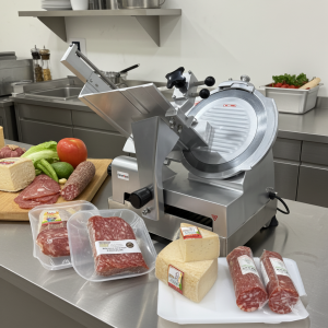 ChefAsst HB-320D Heavy-Duty Automatic Meat Slicer with 12.6″ Stainless Steel Blade