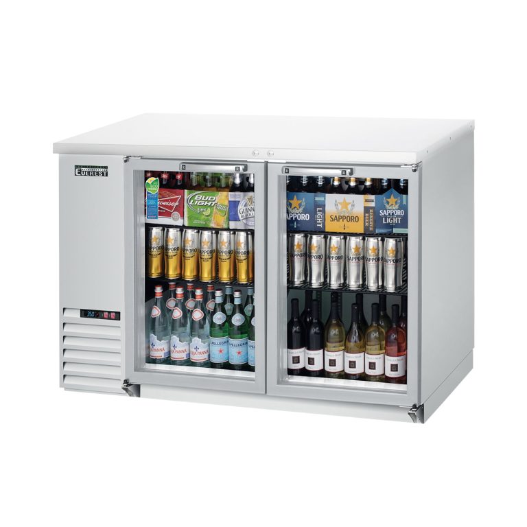 Everest EBB48G-SS 49″ Stainless Steel Back Bar Cooler, 2 Glass Doors, 14 cu. ft.