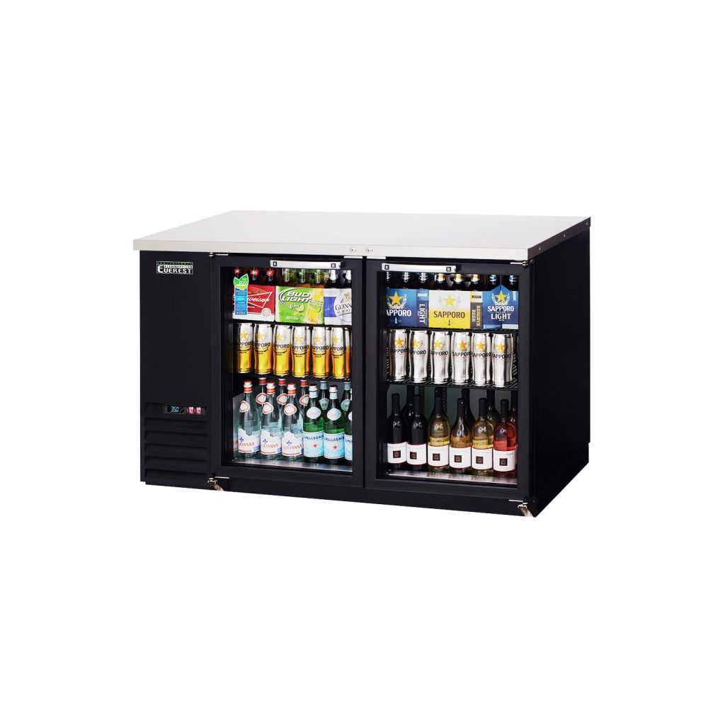 Everest EBB59G-24 57 3/4″ Back Bar Cooler, 2 Glass Doors, 17 cu. ft.