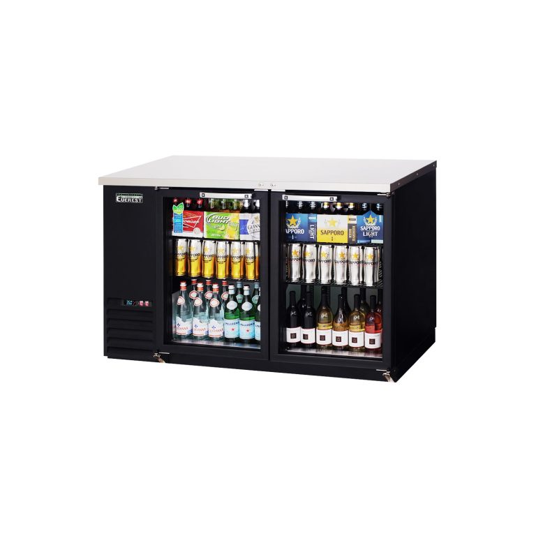 Everest EBB59G-24 57 3/4″ Back Bar Cooler, 2 Glass Doors, 17 cu. ft.