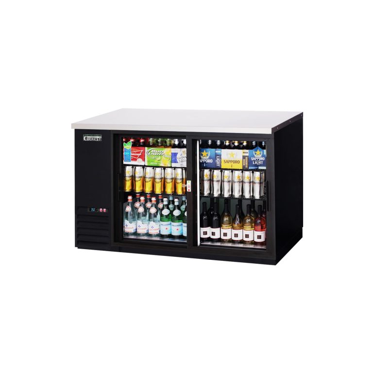 Everest EBB59G-SD 57 3/4″ Back Bar Cooler, 2 Glass Doors, 17 cu. ft.