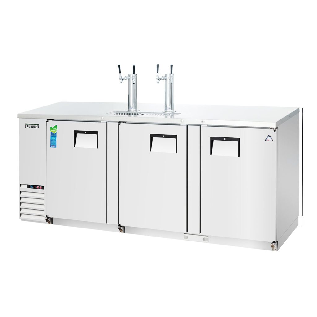 Everest EBD4-SS 89 1/4″ Stainless Steel Direct Draw Keg Refrigerator, 3 Solid Doors, 32 cu. ft.