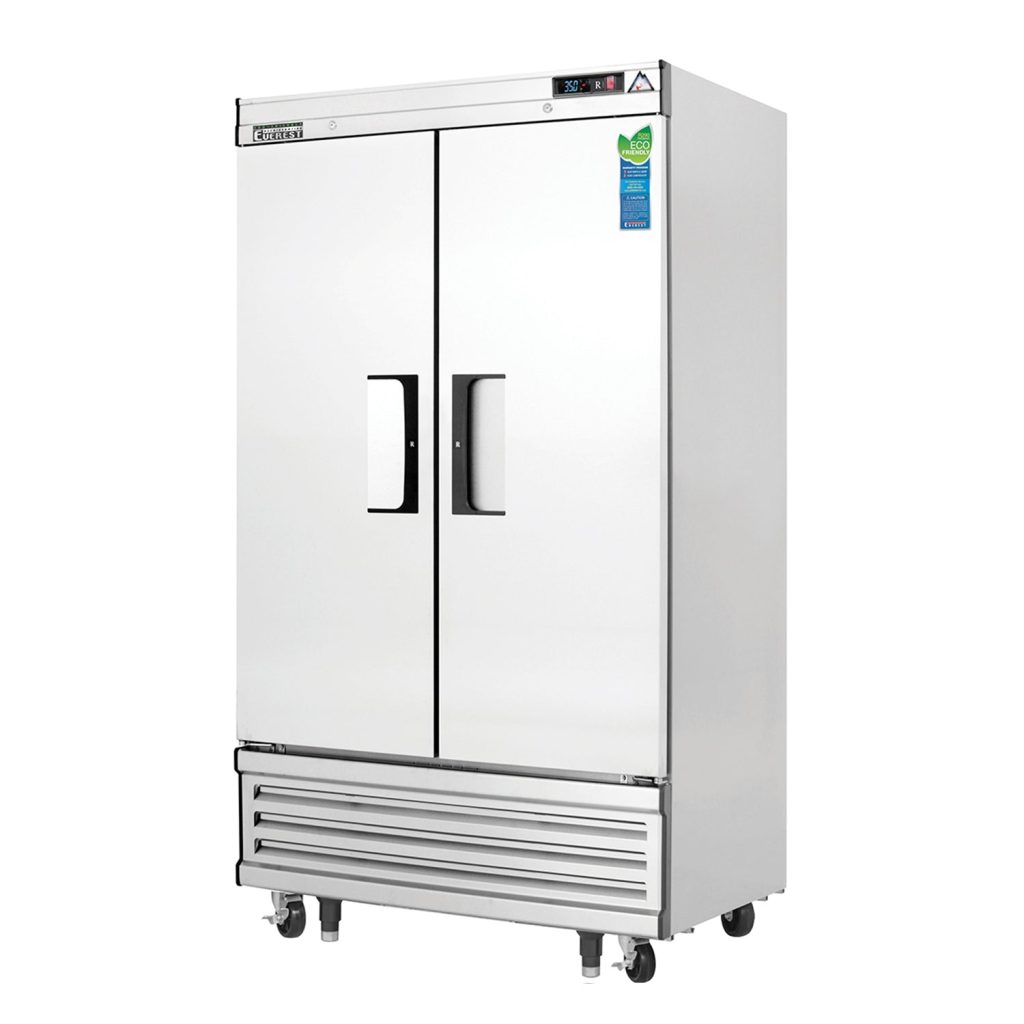 Everest EBNR2 39 3/8″ Stainless Steel 33 cu. ft Reach-In Refrigerator, 2 Solid Full Doors, Bottom Mount
