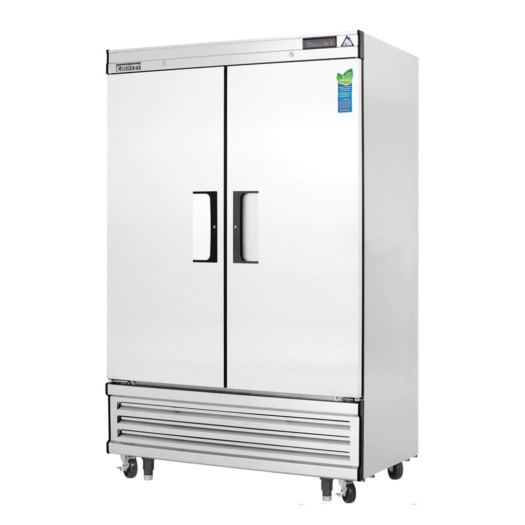 Everest EBSF2 49 5/8″ Stainless Steel 48 cu. ft Reach-In Freezer, 2 Solid Full Doors, Bottom Mount
