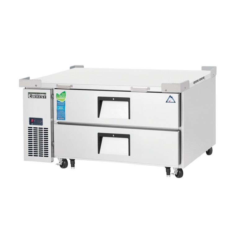 Everest ECB48D2 48 3/8" Acero Inoxidable Refrigerador Base de Chef, 2 Cajas
