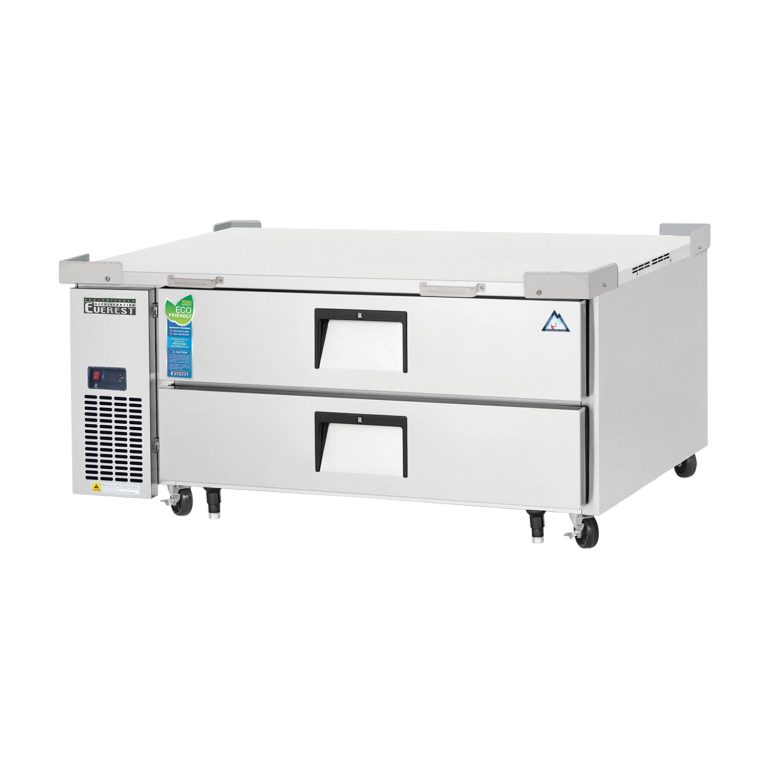Everest ECB52D2 53 1/2" Acero Inoxidable Refrigerador Base de Chef, 2 Cajas