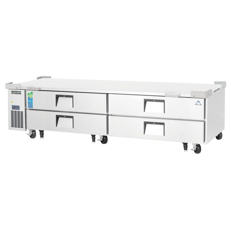 Everest ECB96D4 95 1/2" Acero Inoxidable Chef Base Refrigerador, 4 Cajones