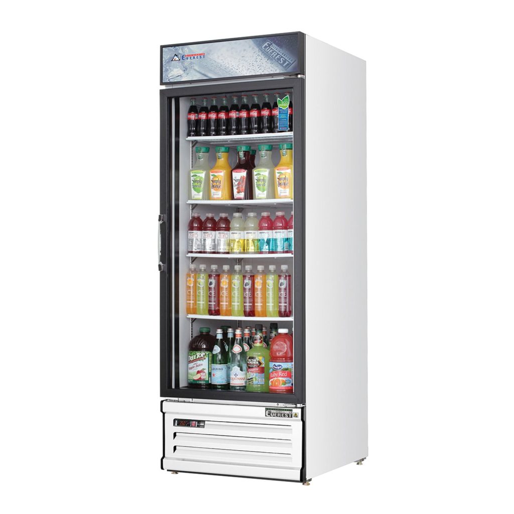 Everest EMGR24 28 3/8″ White 25 cu. ft Refrigerator Merchandiser, 1 Glass Door
