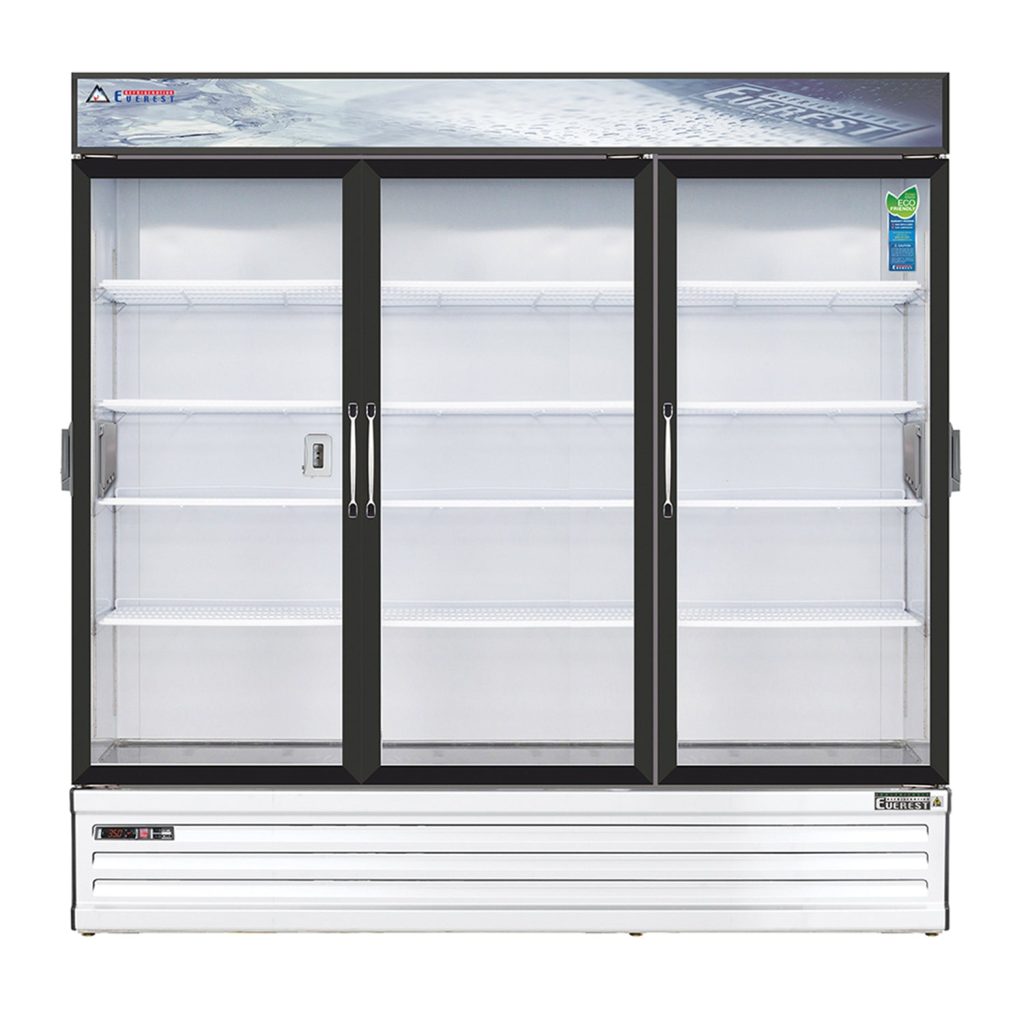 Everest EMGR69C 72 7/8″ White 69 cu. ft Chromatography Refrigerator, Triple Swing Doors