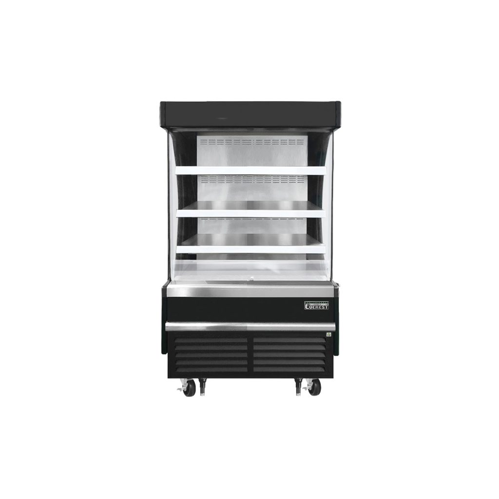 Everest EOMV-36-B-28-S 37 1/4″ Black 9.3 cu. ft Open Air Merchandiser