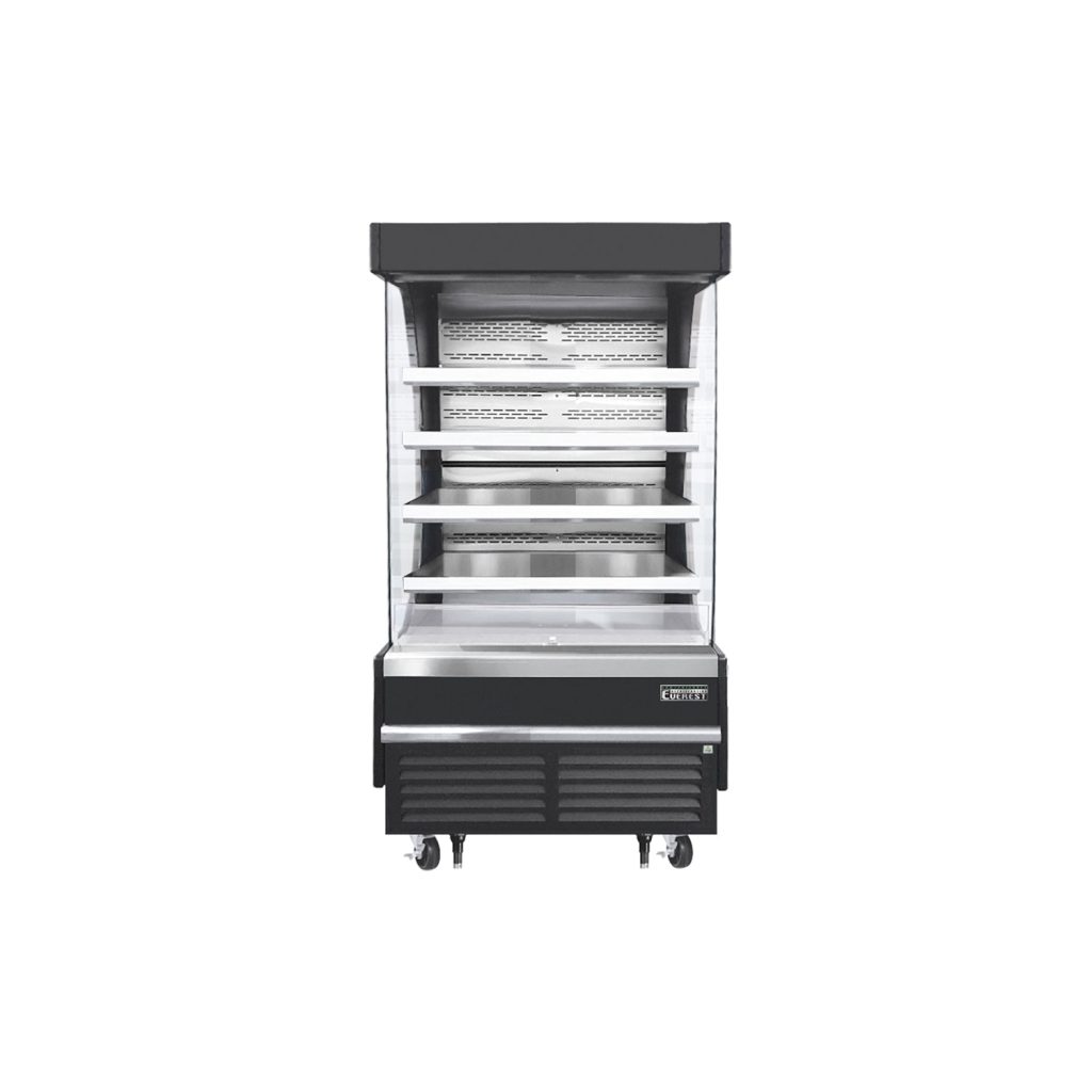 Everest EOMV-36-B-28-T 37 1/4″ Black 12.8 cu. ft Open Air Merchandiser