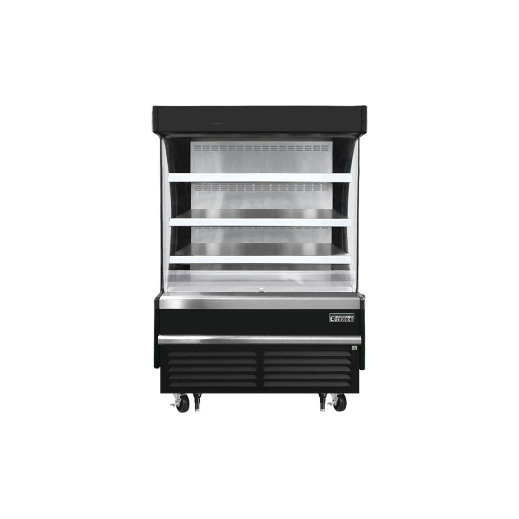 Everest EOMV-48-B-28-S 48″ Black 12.2 cu. ft Open Air Merchandiser