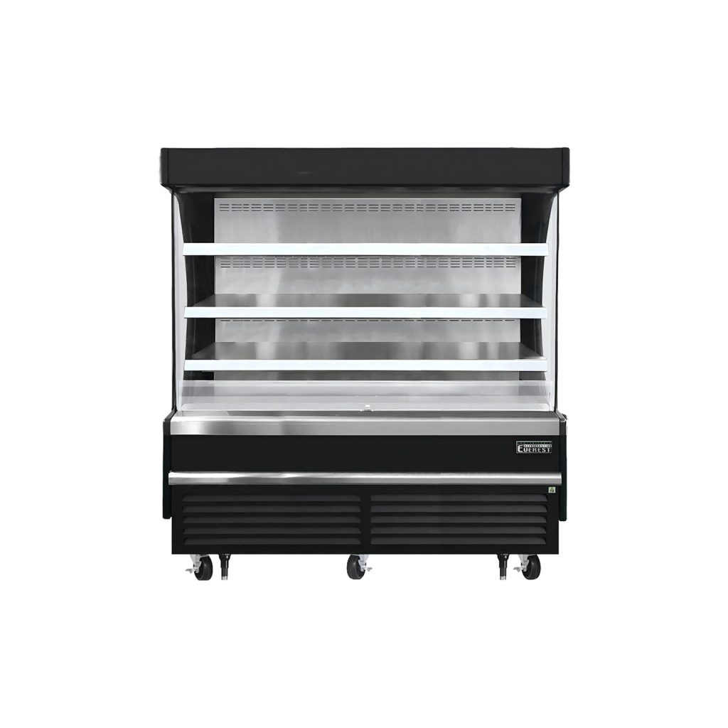 Everest EOMV-72-B-28-S 73 1/4″ Black 19 cu. ft Open Air Merchandiser