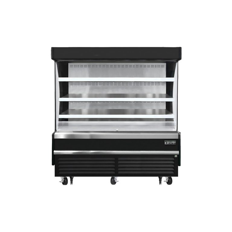 Everest EOMV-72-B-28-S 73 1/4″ Black 19 cu. ft Open Air Merchandiser
