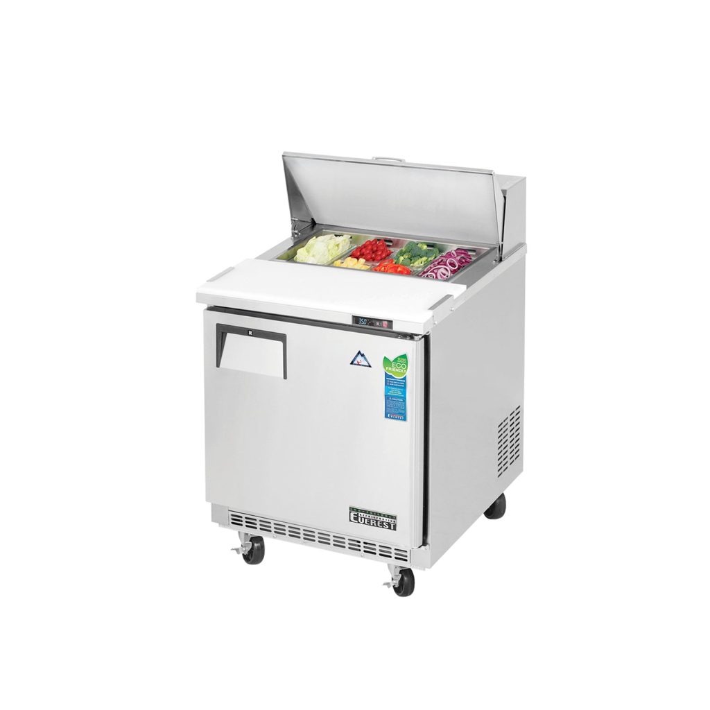 Everest EPBNR1 27 3/4″ Stainless Steel Refrigerated Sandwich Salad Prep Table, 1 Solid Door