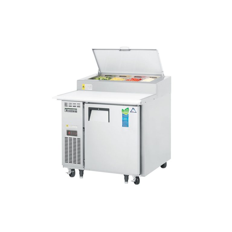 Everest EPPR1 35 5/8" Acero Inoxidable Pizza Prep Table Refrigerator, 1 Puerta Fija