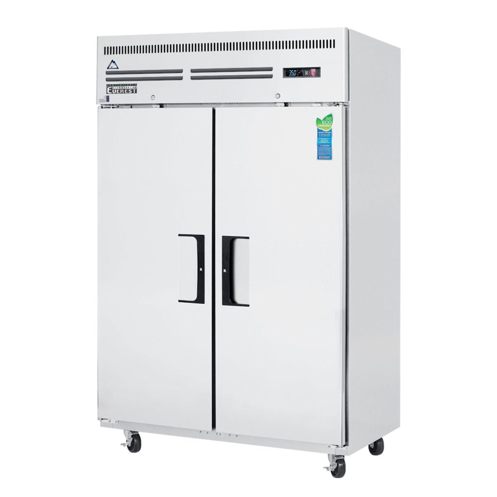 Everest ESR2 74 3/4″ Stainless Steel 48 cu. ft Reach-In Refrigerator, 2 Solid Full Doors, Top Mount