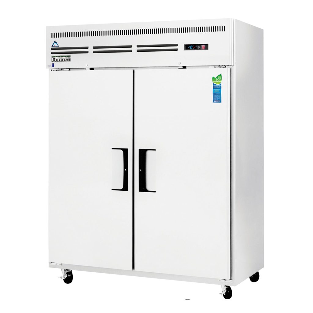 Everest ESWF2 59″ Stainless Steel 55 cu. ft Reach-In Freezer, 2 Solid Full Doors, Top Mount