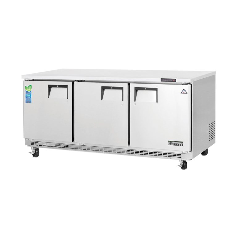Everest ETBF3 71 1/8" Acero Inoxidable 22 pies cúb. Frigorífico Subfrente, 3 Puertas Fijas