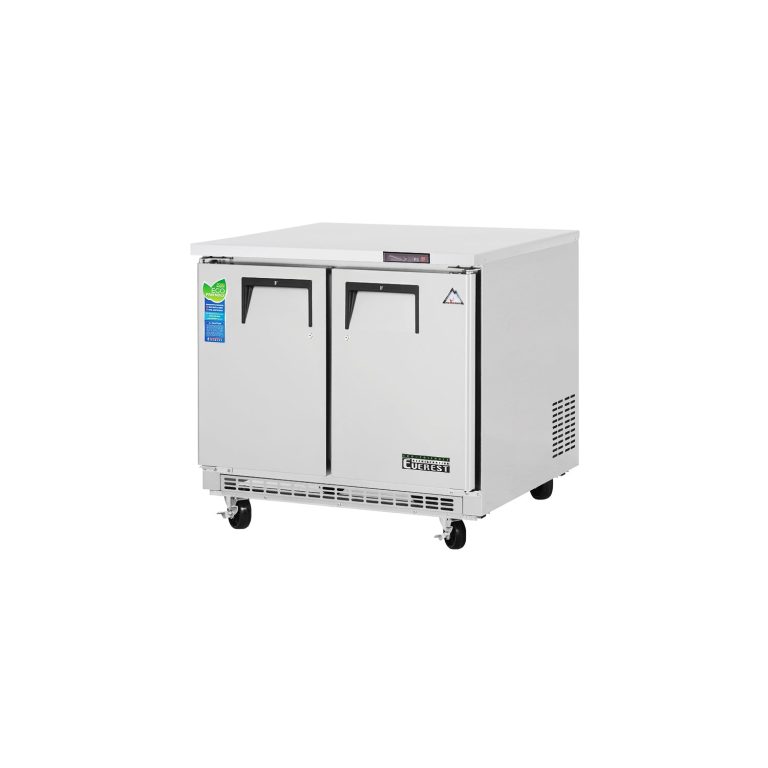 Everest ETBSF2 35 5/8" Acero Inoxidable 10 pies cúb. Nevera Subfrente, 2 Puertas Firmes