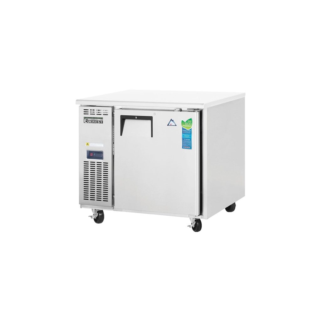 Everest ETR1 35 5/8″ Stainless Steel 9 cu. ft Undercounter Refrigerator, 1 Solid Door