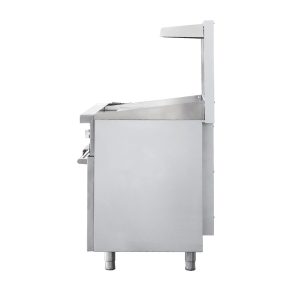 Flamaster FLM-R36-24MG 36” NG/LPG Commercial Gas Range, 2 Open Burners & 24” Griddle, Standard Oven, 153,000 BTU