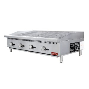 Flamaster FLM-CB48-M 48″ Countertop Gas Charbroiler, NG/LPG, 140,000 BTU, 4 Burners