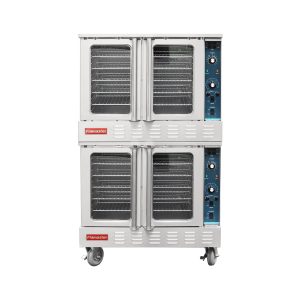 Flamaster FLM-COE240-2 38″ Commercial Double Deck Electric Convection Oven – 10 Racks, 240V
