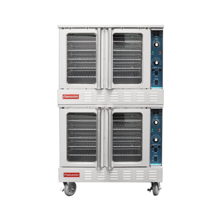 Flamaster FLM-COE240-2 38″ Commercial Double Deck Electric Convection Oven – 10 Racks, 240V