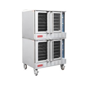 Flamaster FLM-COE240-2 38″ Commercial Double Deck Electric Convection Oven – 10 Racks, 240V