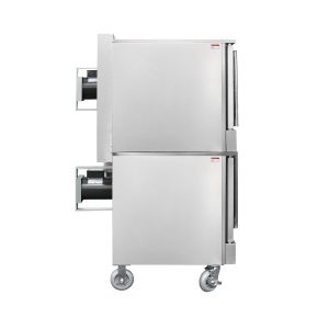 Flamaster FLM-COE240-2 38″ Commercial Double Deck Electric Convection Oven – 10 Racks, 240V