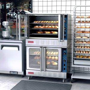 Flamaster FLM-COG-2 38″ Double Deck Gas Convection Oven, NG/LPG, 10 Racks, 108,000 BTU