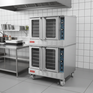 Flamaster FLM-COG-2 38″ Double Deck Gas Convection Oven, NG/LPG, 10 Racks, 108,000 BTU